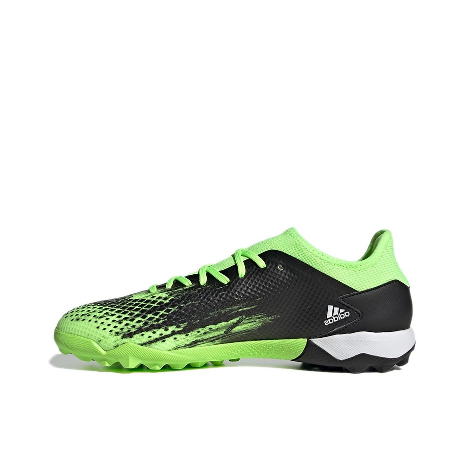 推荐商品：adidas Predator 20.3 TF 中端 碎钉 人造草地 训练 防滑 足球鞋 黑色/绿色/白色