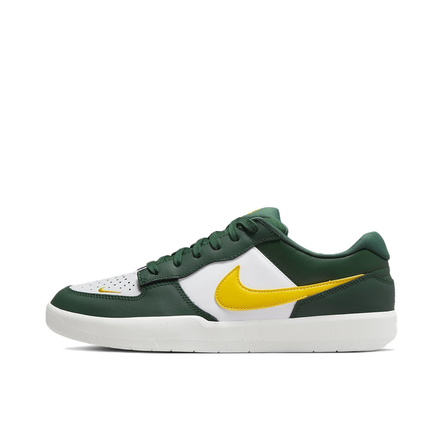 推荐商品：Nike SB Force 58 滑板鞋 板鞋 街头胶底防滑耐磨舒适透气百搭复古 绿色/白色/黄色