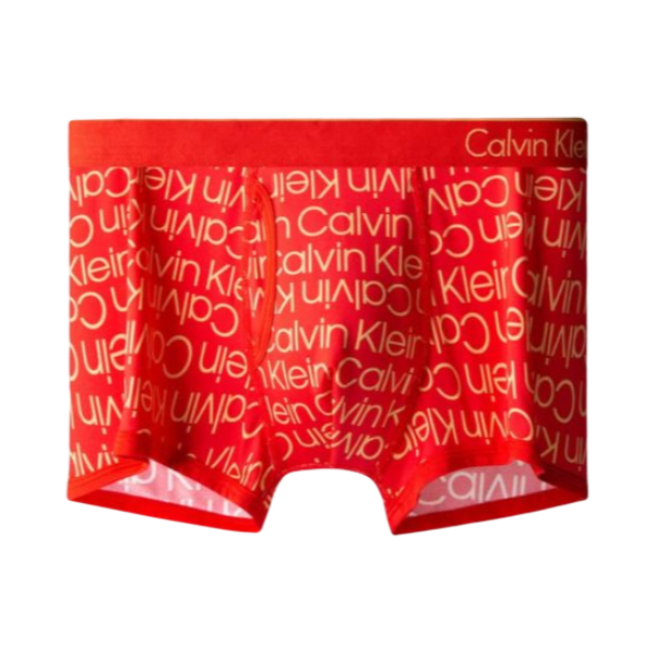 Calvin Klein/卡文克莱 防夹臀有引力带腰边满印平角内裤 NP1997O