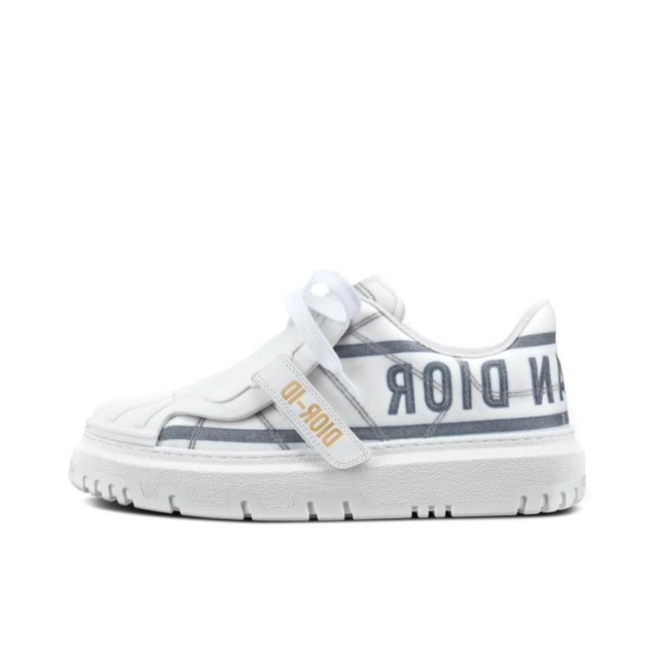 推荐商品：Dior Id 时尚百搭 舒适耐磨 牛皮 圆头 运动休闲鞋 KCK278CRR_S10W 白色/银色