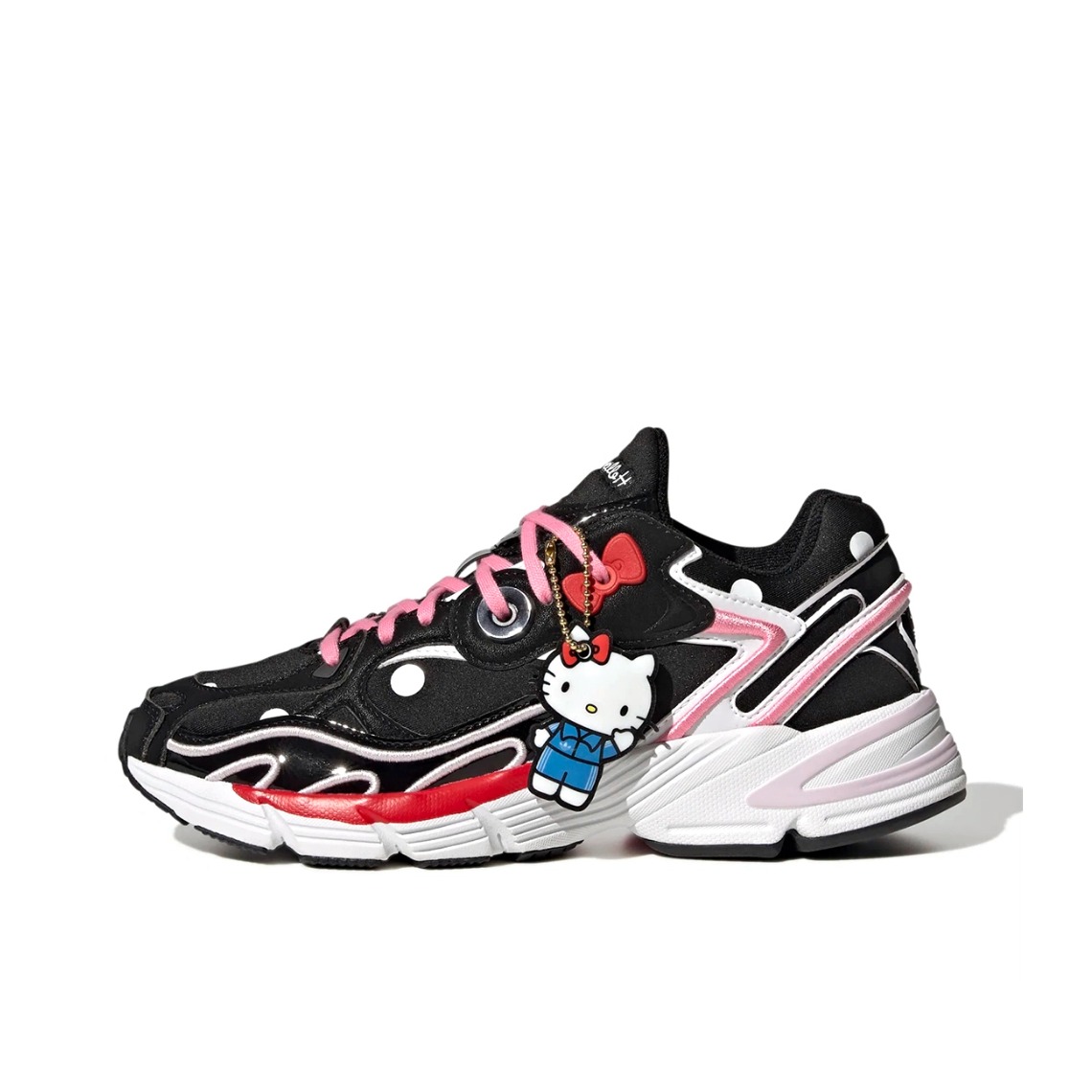 推荐商品：【jennie同款】adidas Originals Astir 防滑耐磨 网面透气 舒适 复古 运动休闲鞋 Hello Kitty联名/女款/黑色/粉色