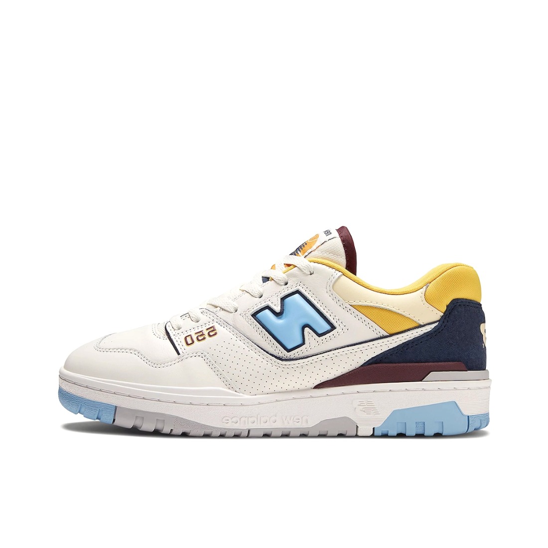 推荐商品：New Balance 550 复古 舒适 百搭 减震透气 防滑耐磨 潮流 运动休闲鞋 白色/黄色/深蓝