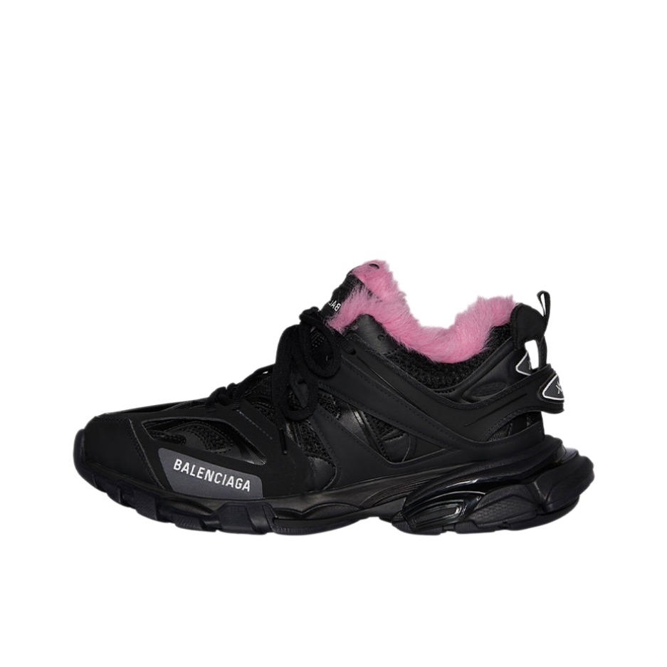 推荐商品：Balenciaga 巴黎世家 Track 1.0系列 轻便 时尚 包裹性 织物 休闲运动鞋 老爹鞋 黑色/粉色