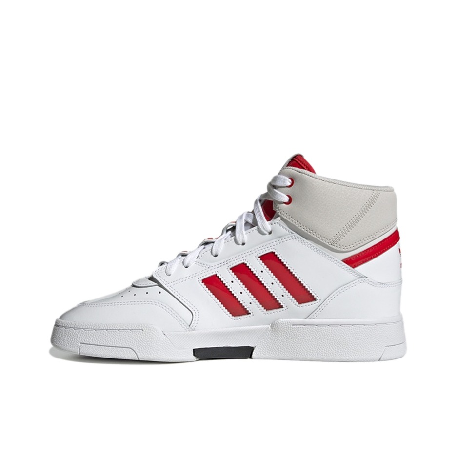 推荐商品：adidas Originals Drop Step 板鞋 复古耐磨透气舒适百搭 白色/红色/云白