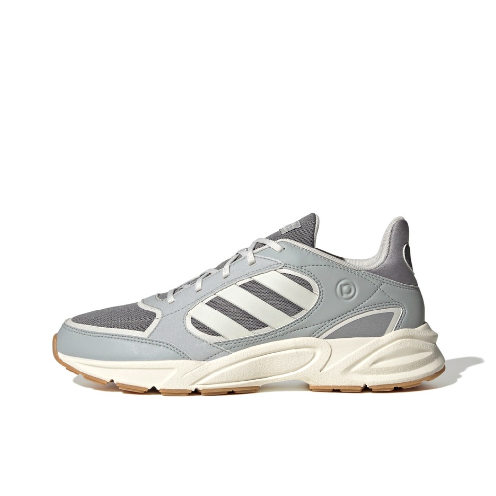推荐商品：adidas 90s Valasion 运动休闲鞋 减震耐磨网面透气防滑舒适复古时尚排汗 灰色/白色