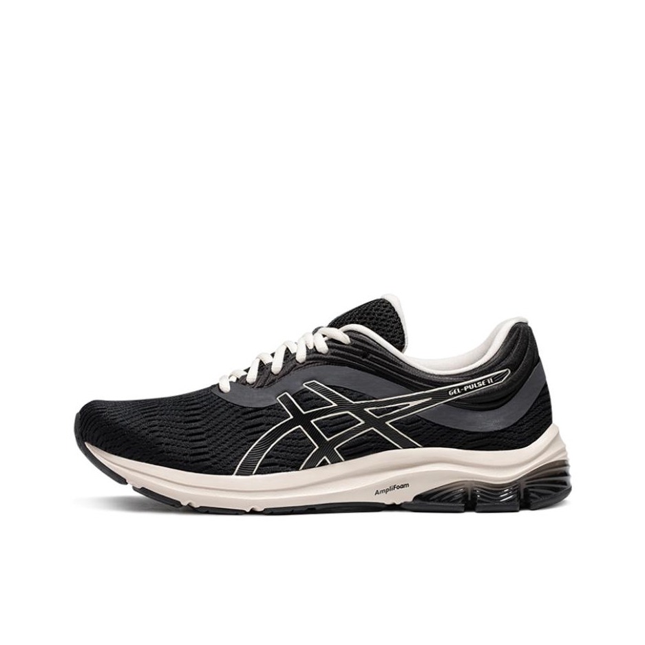 推荐商品：Asics/亚瑟士 Gel-Pulse 11 跑鞋 灵敏网面透气减震包裹性回弹舒适防滑耐磨合成革短跑 黑色/白色