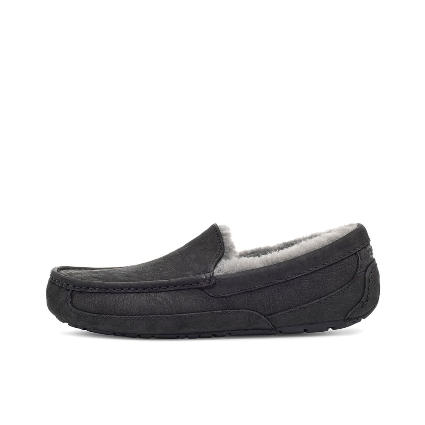 推荐商品：UGG Ascot 舒适轻便 潮流简约 圆头 保暖 加绒 平底 一脚蹬 休闲鞋 加绒/黑色