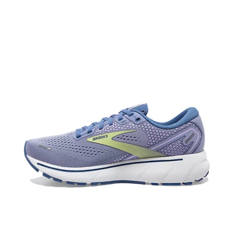 推荐商品：Brooks/布鲁克斯 Ghost 幽灵 14 碳中和 舒适轻便 防滑耐磨 百搭简约 跑鞋 印象紫/荷兰蓝/柠绿