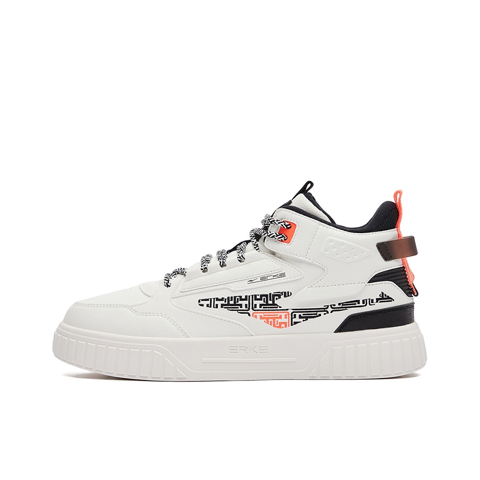 推荐商品：鸿星尔克  征服  防滑耐磨 缓震软底 舒适百搭 潮流 复古  板鞋 棉鞋 加绒/橡芽白/正黑