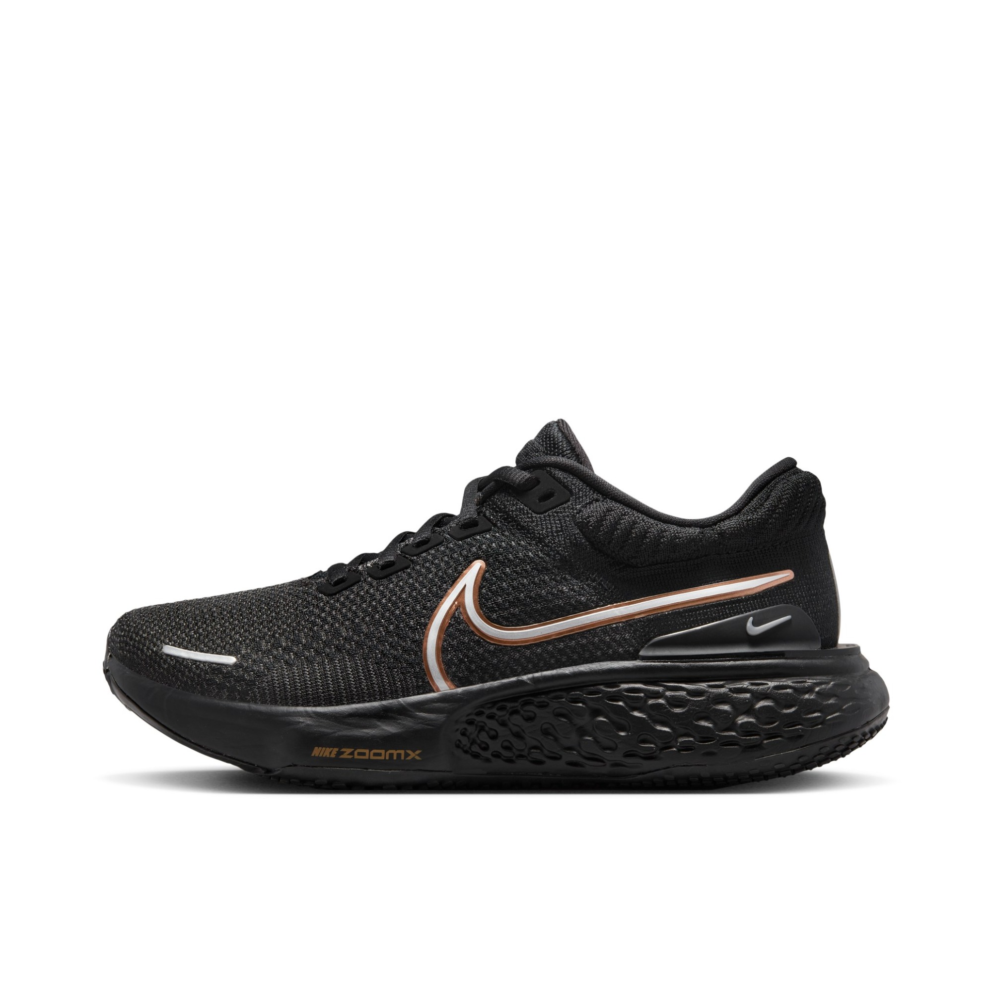 推荐商品：Nike ZoomX Invincible Run FlyKnit 2 跑鞋 防滑耐磨减震轻便织物百搭休闲圆头支撑 女款/黑色/金属银/山峰白