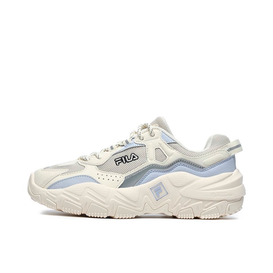 推荐商品：FILA/斐乐 Ravagement 掠夺者 运动休闲鞋 缓震复古增高慢跑 雨朦色/奶白