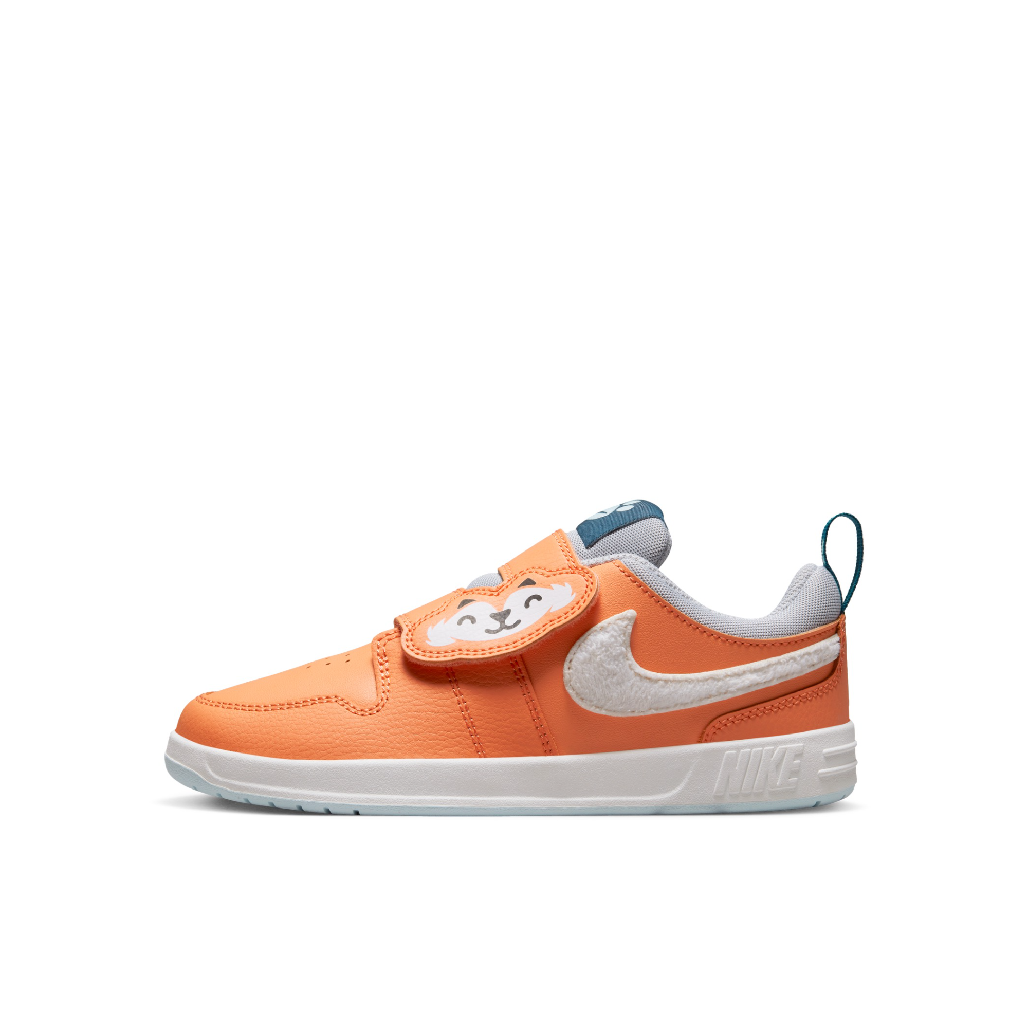 推荐商品：Nike Pico 5 魔术贴 轻便透气 防滑耐磨 复古 运动鞋儿童 小童/迷幻橙/山峰白/狼灰