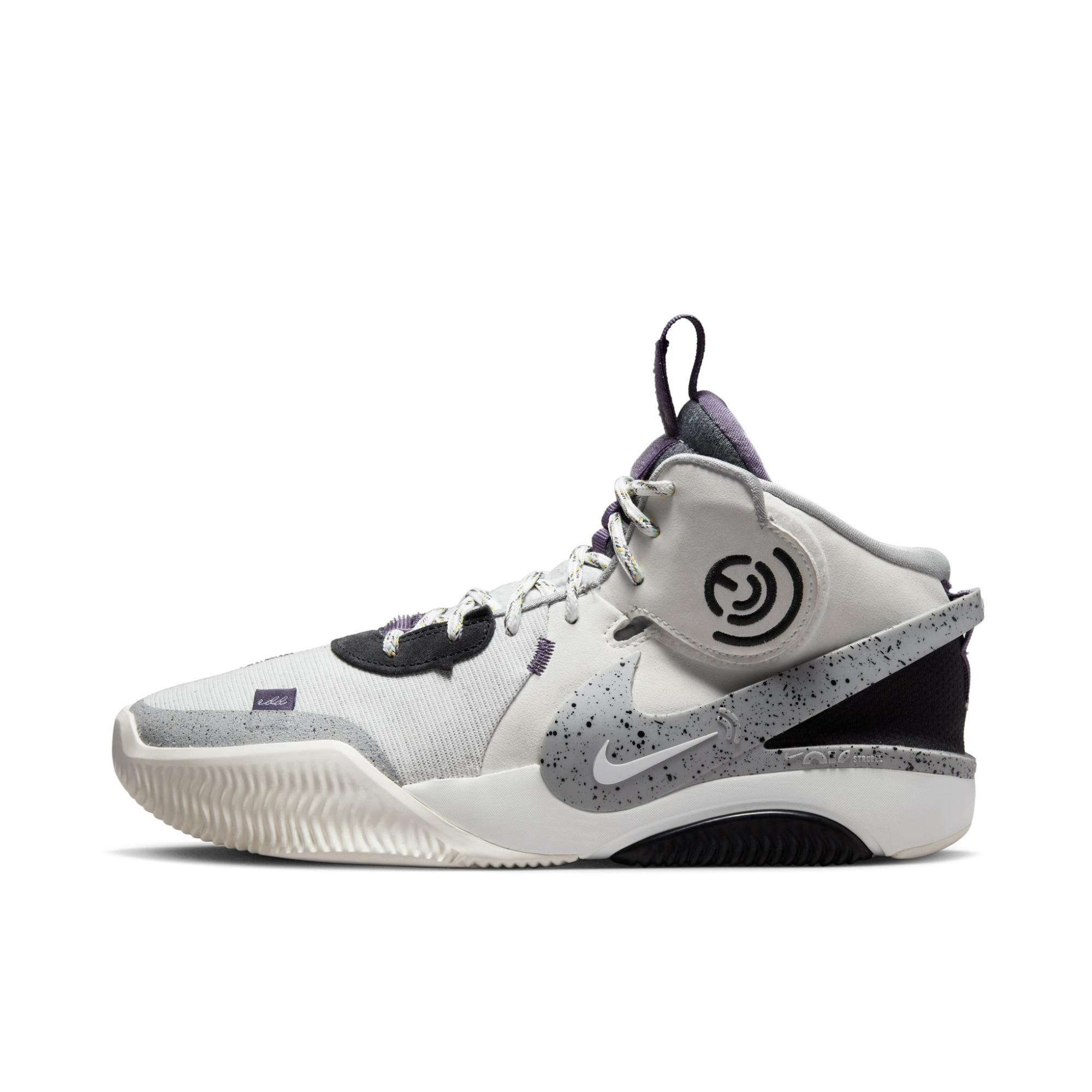 推荐商品：Nike Air Deldon 缓震透气 防滑耐磨 舒适潮流 圆头 支撑 织物 实战 篮球鞋 国内版/山峰白/浅烟灰