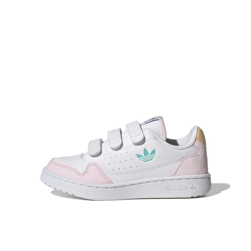 推荐商品：adidas Originals NY 90 心动 防滑耐磨 舒适休闲 运动 板鞋儿童 小童/白色/粉色