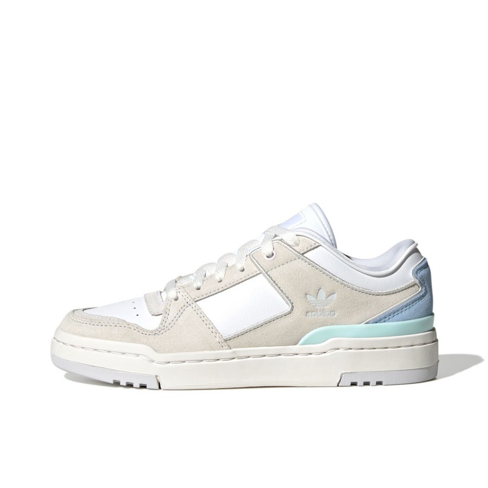推荐商品：adidas Originals Forum Luxe 板鞋 防滑耐磨轻便透气舒适复古百搭 女款/亮白/米白/蓝色