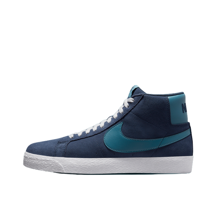 推荐商品：Nike SB Blazer Zoom 滑板鞋 板鞋 拼接时尚复古防滑耐磨透气运动休闲舒适百搭 中帮/藏蓝/青色