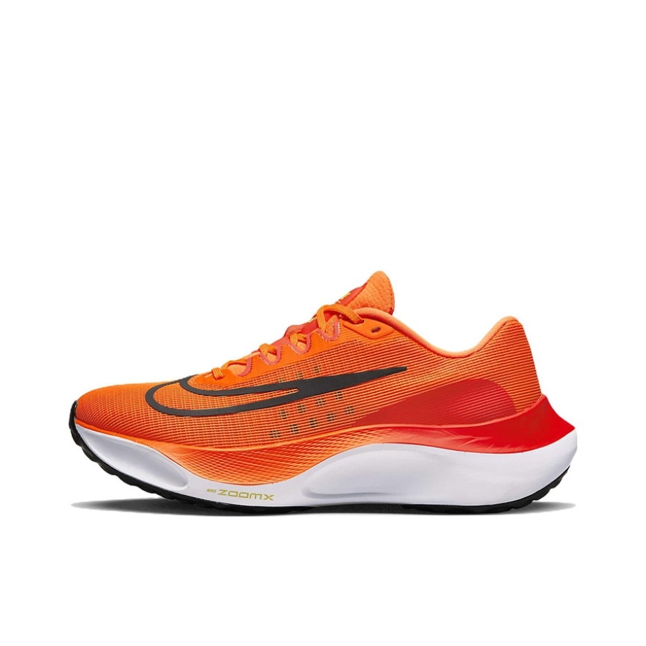 推荐商品：Nike Zoom Fly 5 跑鞋 稳定泡棉碳板舒适缓震防滑耐磨网布透气支撑回弹织物马拉松训练长跑 橙色