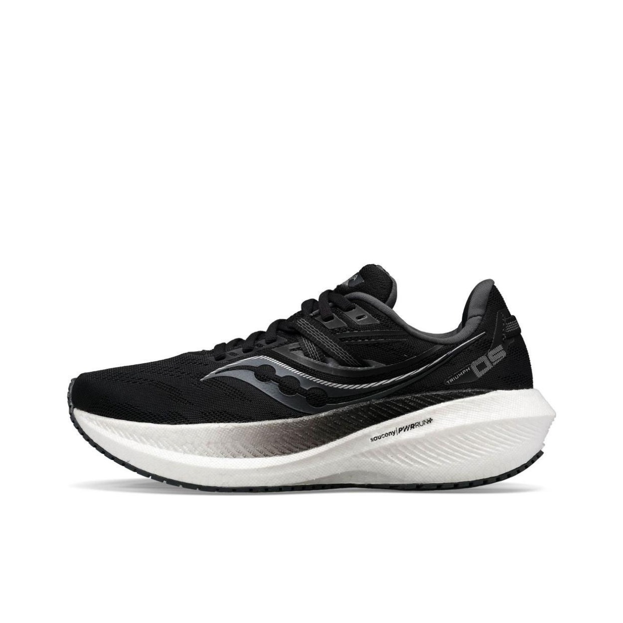 推荐商品：Saucony/索康尼 Triumph 胜利 20 减震透气 防水 防滑耐磨 跑鞋 M宽/黑色/白色