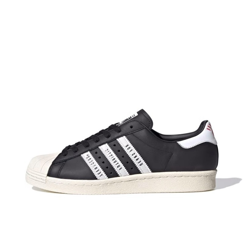 推荐商品：adidas Superstar 80s 板鞋 贝壳头复古防滑耐磨防水减震运动 Human Made联名/黑色/白色
