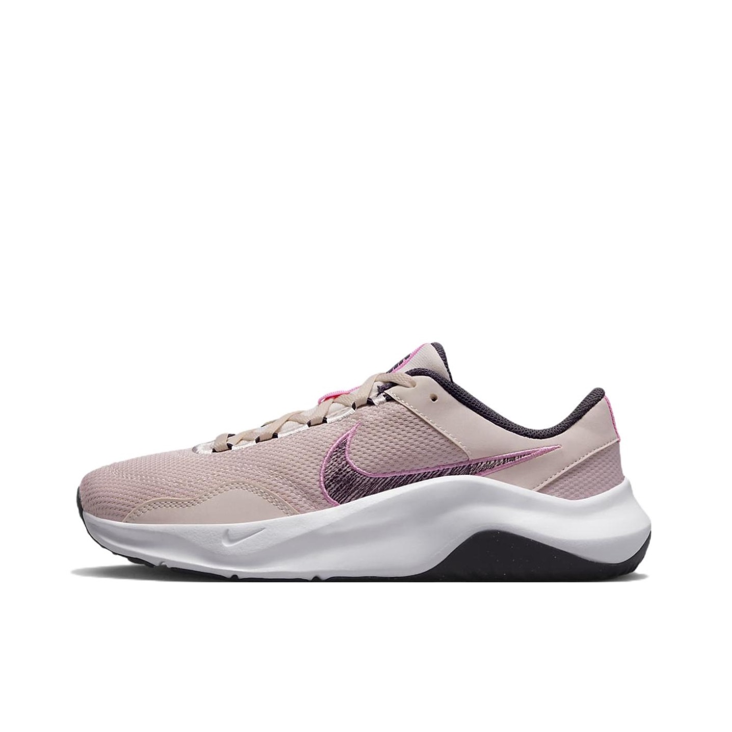 推荐商品：Nike Legend Essential 3 舒适减震 防滑耐磨 轻便透气 复古百搭 休闲鞋 浅玫瑰色/白色