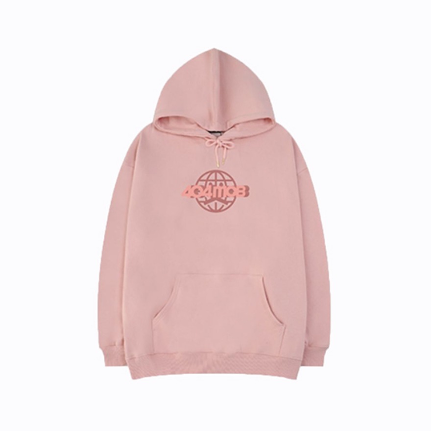 404MOB 纯色字母印花加绒连帽加厚卫衣 男女同款 TTWY00335WS
