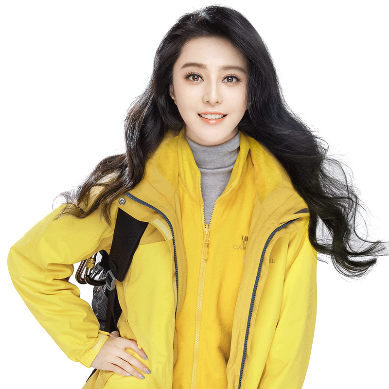 Camel 三合一女款冲锋衣 A6W146109