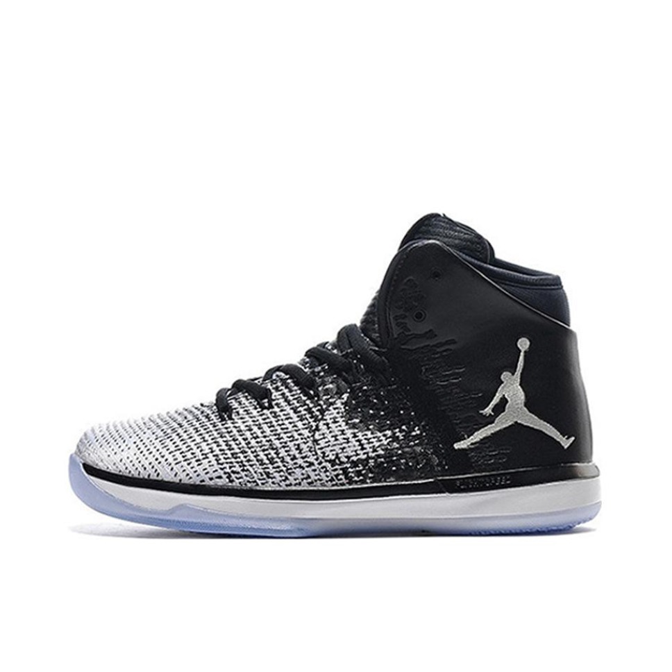 推荐商品：Air Jordan 31 篮球鞋 全掌zoom air缓震支撑防滑耐磨实战 Fine Print 黑白