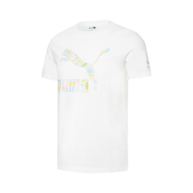Puma 徽标Logo字母印花圆领短袖T恤 男女同款 533999