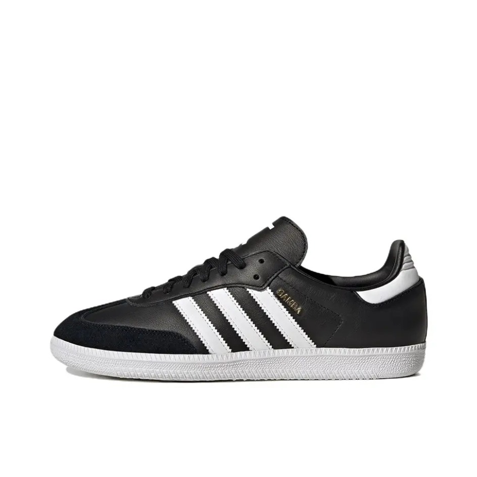 推荐商品：adidas Originals Samba OG T头鞋 板鞋 经典复古舒适百搭耐磨合成革圆头薄底贴合 Juventus 黑色/白色/金属金