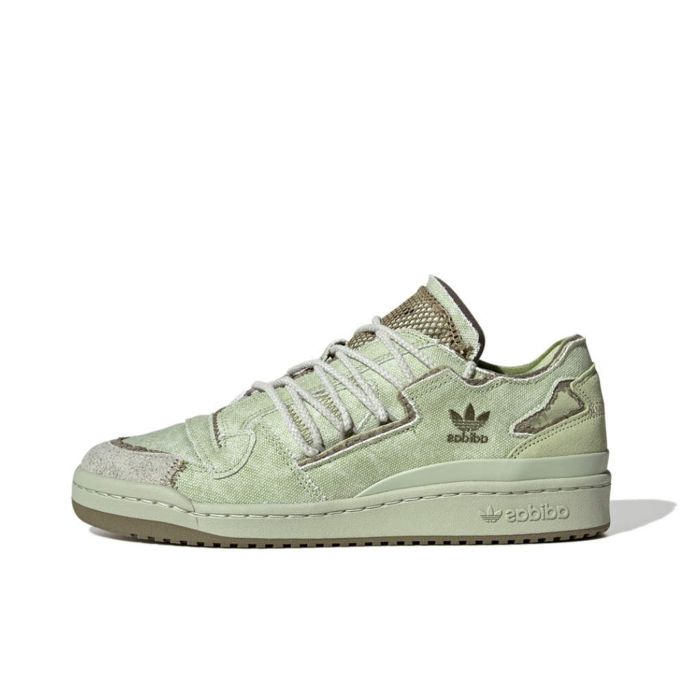 推荐商品：adidas Originals Forum 板鞋 轻便复古防滑时尚魔术贴篮球风薄底包裹性 豆绿