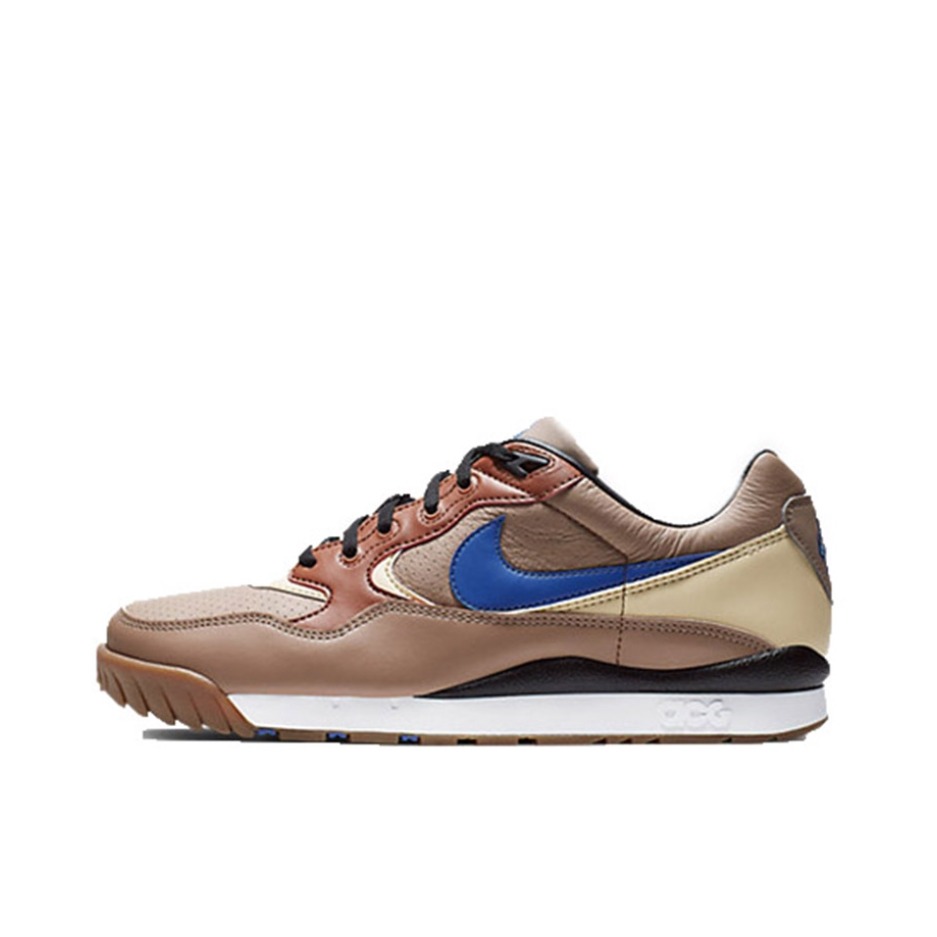 推荐商品：Nike ACG Air Wildwood 运动休闲鞋 合成革减震防滑耐磨低帮机能轻便复古百搭马拉松 Desert Dust/Game Royal 棕蓝