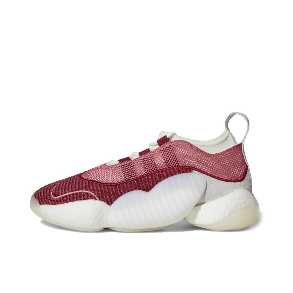 推荐商品：adidas Crazy BYW 2 Boost 运动休闲鞋 舒适缓震防滑圆头时尚百搭实战 Trace Maroon/Running White/Clear Orange 白红