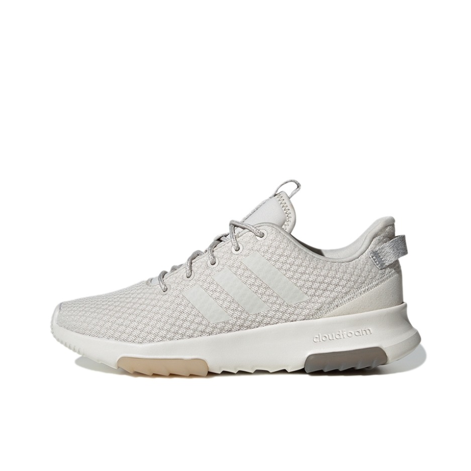 推荐商品：adidas Cloudfoam Racer TR 轻便缓震 舒适透气 耐磨 休闲鞋 Raw White/Sesame 芝麻