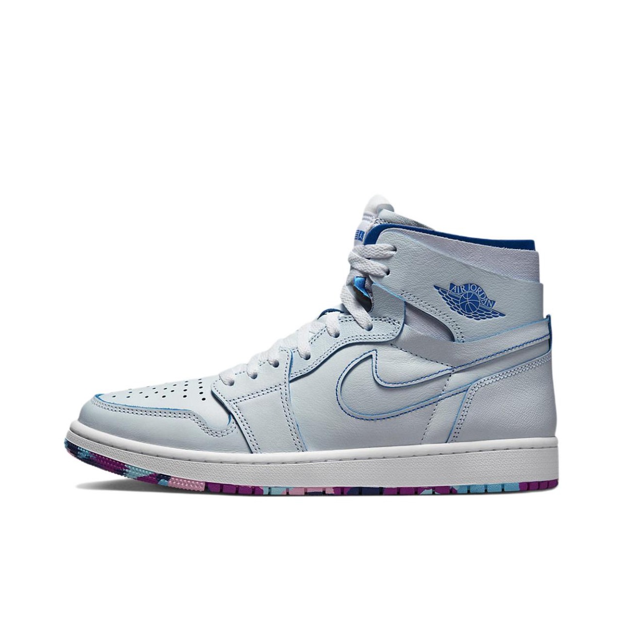 推荐商品：Air Jordan 1 板鞋 运动休闲鞋 复古潮流支撑合成革 大中华区25周年/刮刮乐/蓝色/白色