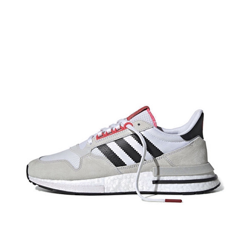 推荐商品：adidas Originals ZX 500 RM 防滑耐磨 轻便透气 舒适减震 圆头 织物 复古百搭 运动休闲鞋 FOREVER Bicycle 永久自行车联名/灰色