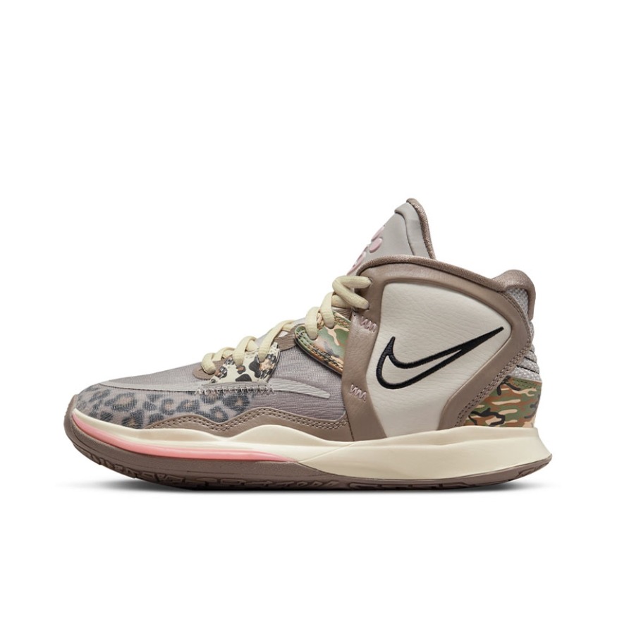 推荐商品：Nike Kyrie 8 infinity 欧文8 防滑耐磨 减震透气 包裹性 实战 织物 合成革 舒适百搭 篮球鞋 GS/卡其色