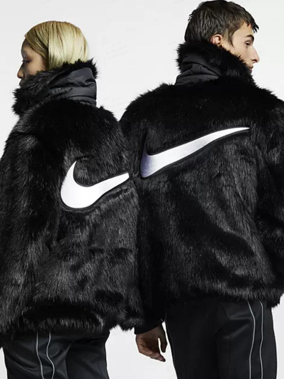 推荐商品：AMBUSH X NIKE 联名款 双面人造毛皮长袖夹克 男女同款 AQ9225 黑色