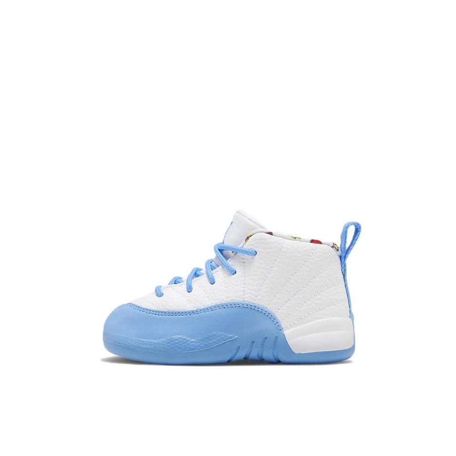 推荐商品：Air Jordan 12 复古时尚 防滑耐磨 舒适百搭 儿童篮球鞋 婴童/蓝色/白色