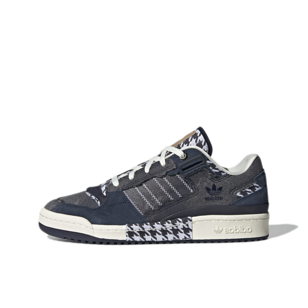 推荐商品：adidas Originals Forum Exhibit 板鞋 街头经典拼接耐磨防滑复古包裹性 黑色/灰色