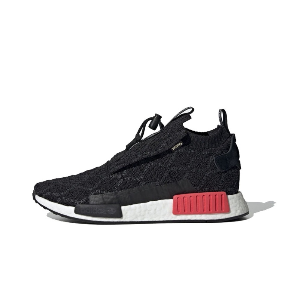 推荐商品：adidas originals NMD TS1 耐磨 织物 运动休闲鞋 Core Black/Shock Red 黑白红/GTX