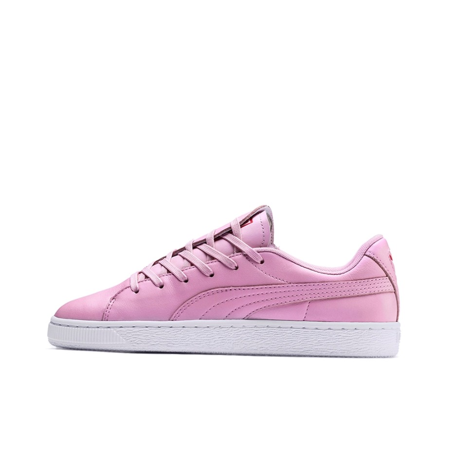 推荐商品：Puma/彪马 Basket Crush Emboss 拼接 轻便透气 防滑耐磨 复古百搭 板鞋 Violet 紫罗兰