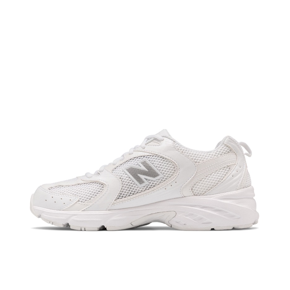 New Balance MR530 跑鞋 圆头经典拼接复古缓震防滑耐磨网面透气支撑 云母白