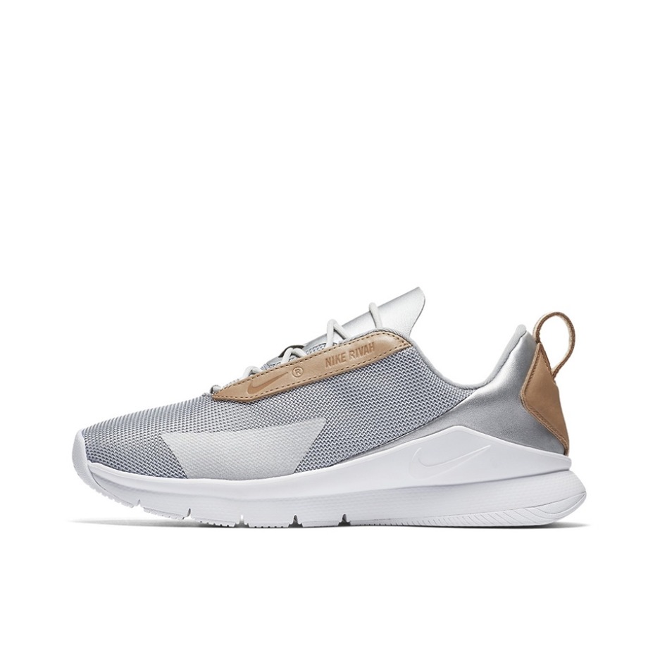 推荐商品：Nike Rivah 运动休闲鞋 防滑减震耐磨舒适透气低帮 Metallic Silver 灰金色