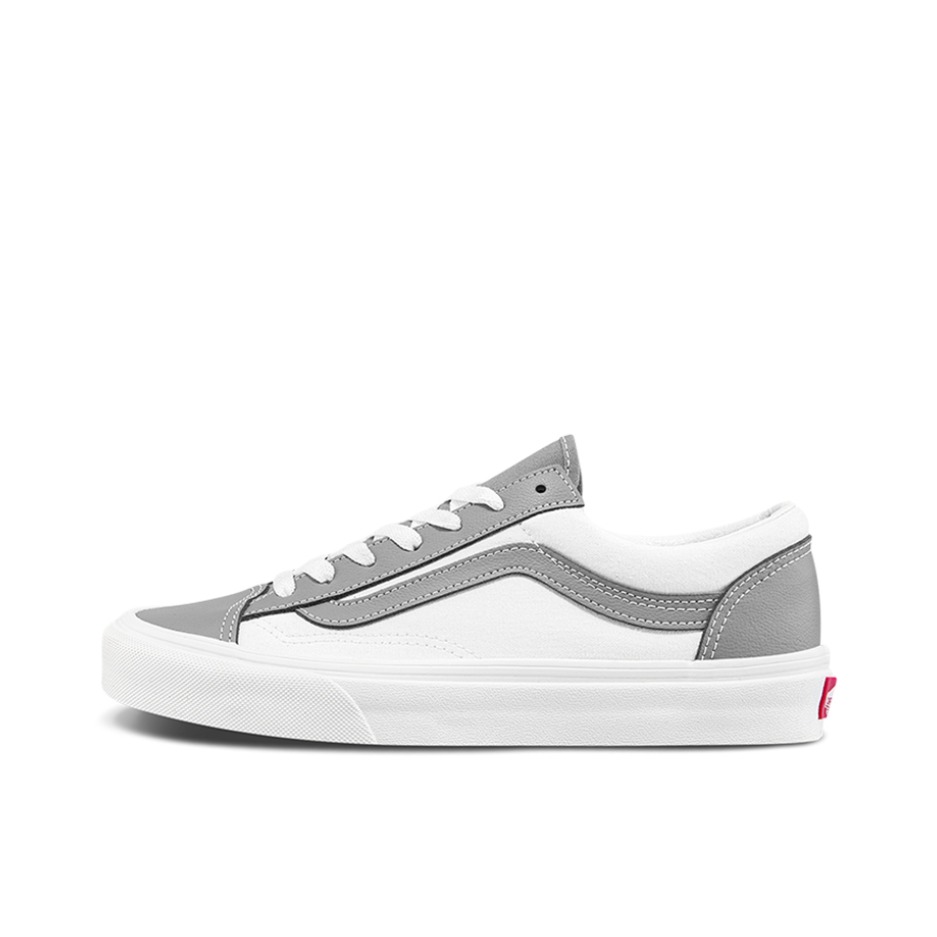 推荐商品：Vans/范斯 Style 36 滑板鞋 板鞋 舒适轻便防滑耐磨复古百搭帆布拼接防水运动 银色/灰色