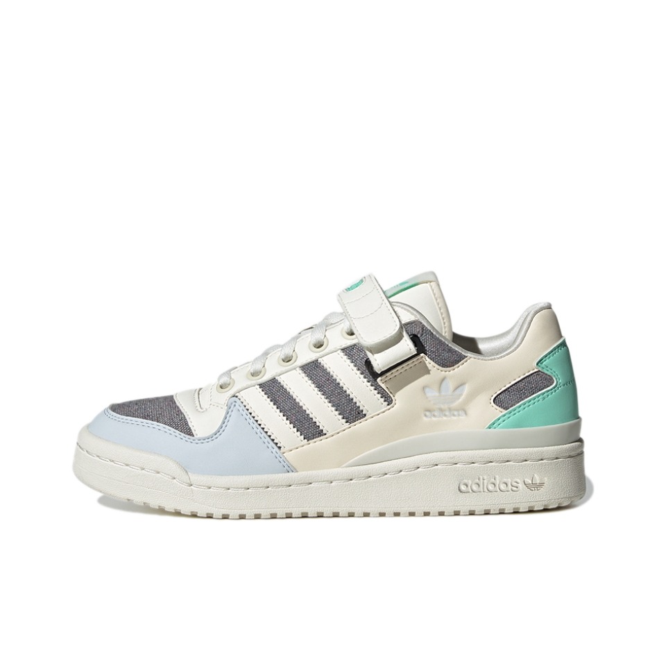 推荐商品：adidas Originals Forum 板鞋 轻便复古防滑时尚魔术贴篮球风薄底包裹性 低帮/米色/灰色