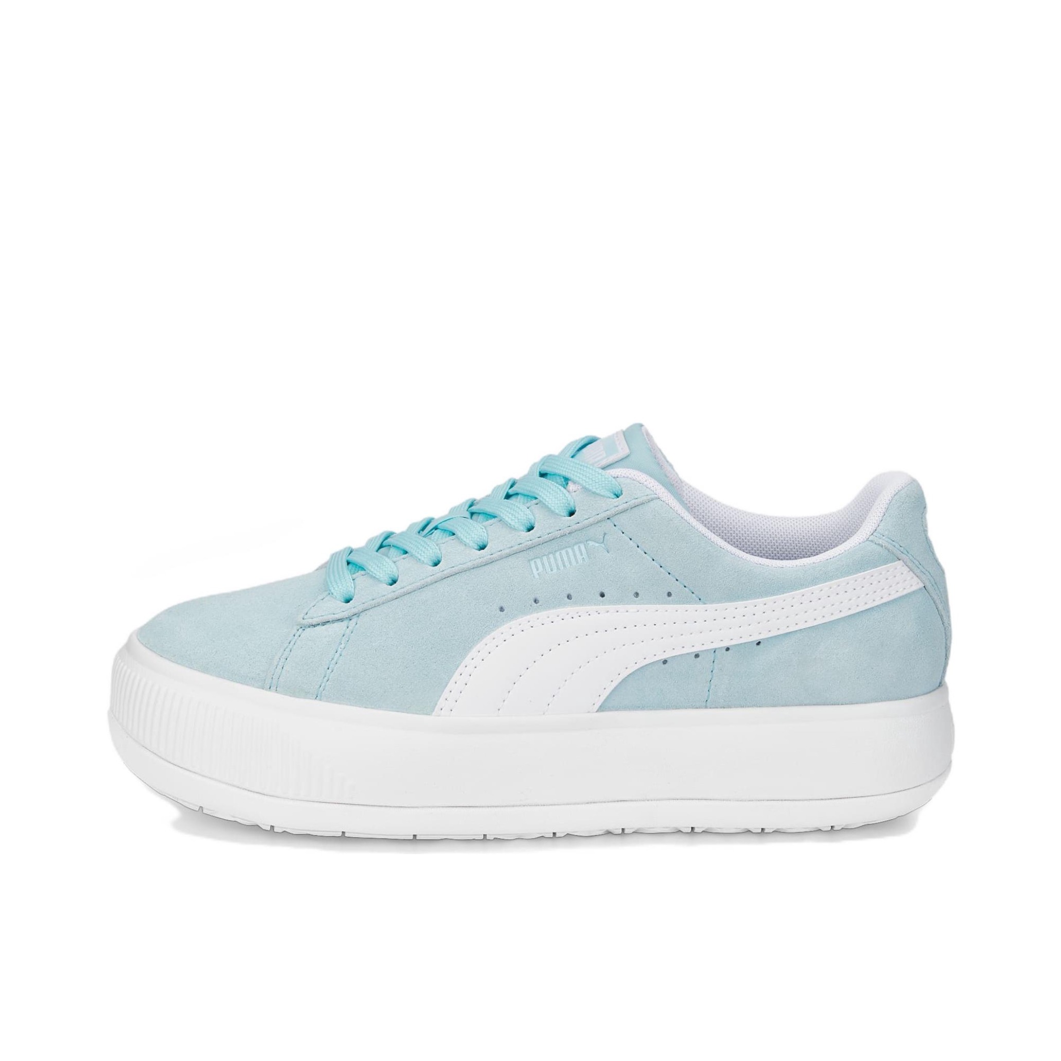 推荐商品：Puma/彪马 Suede Mayu Up 运动休闲鞋 防滑耐磨轻便透气复古厚底圆头 浅水绿/白色