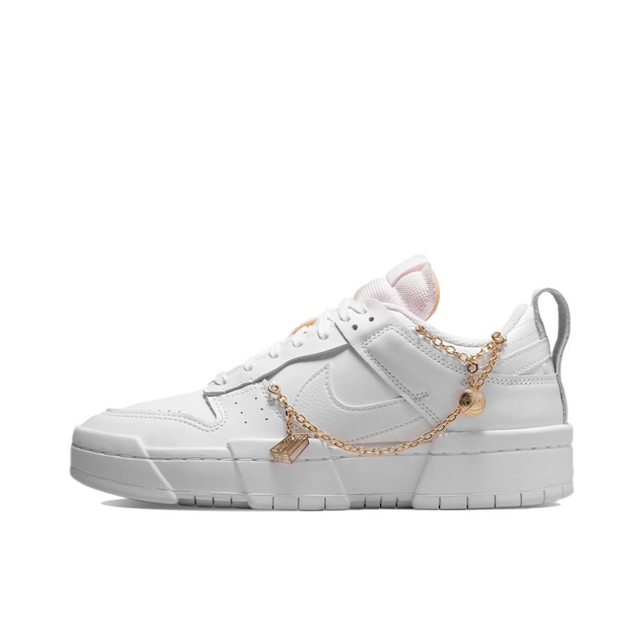 推荐商品：Nike Dunk 板鞋 经典复古百搭 DISPURT 低帮/白色/金色