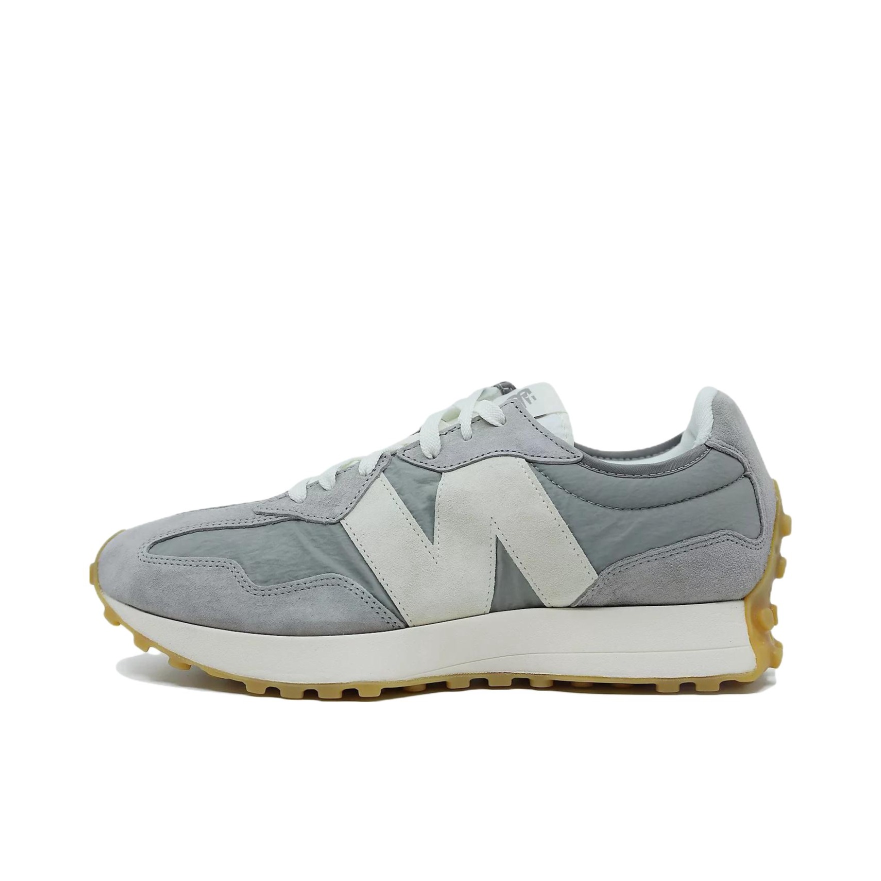 推荐商品：【IU同款】 New Balance 327 跑鞋 舒适复古防滑耐磨休闲透气减震拼接运动防水织物慢跑圆头 白灰色