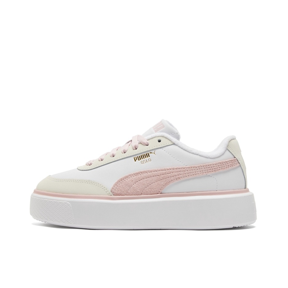推荐商品：Puma/彪马 Oslo Maya 运动休闲鞋 防滑耐磨舒适百搭潮流复古厚底透气 女款/白色/粉色