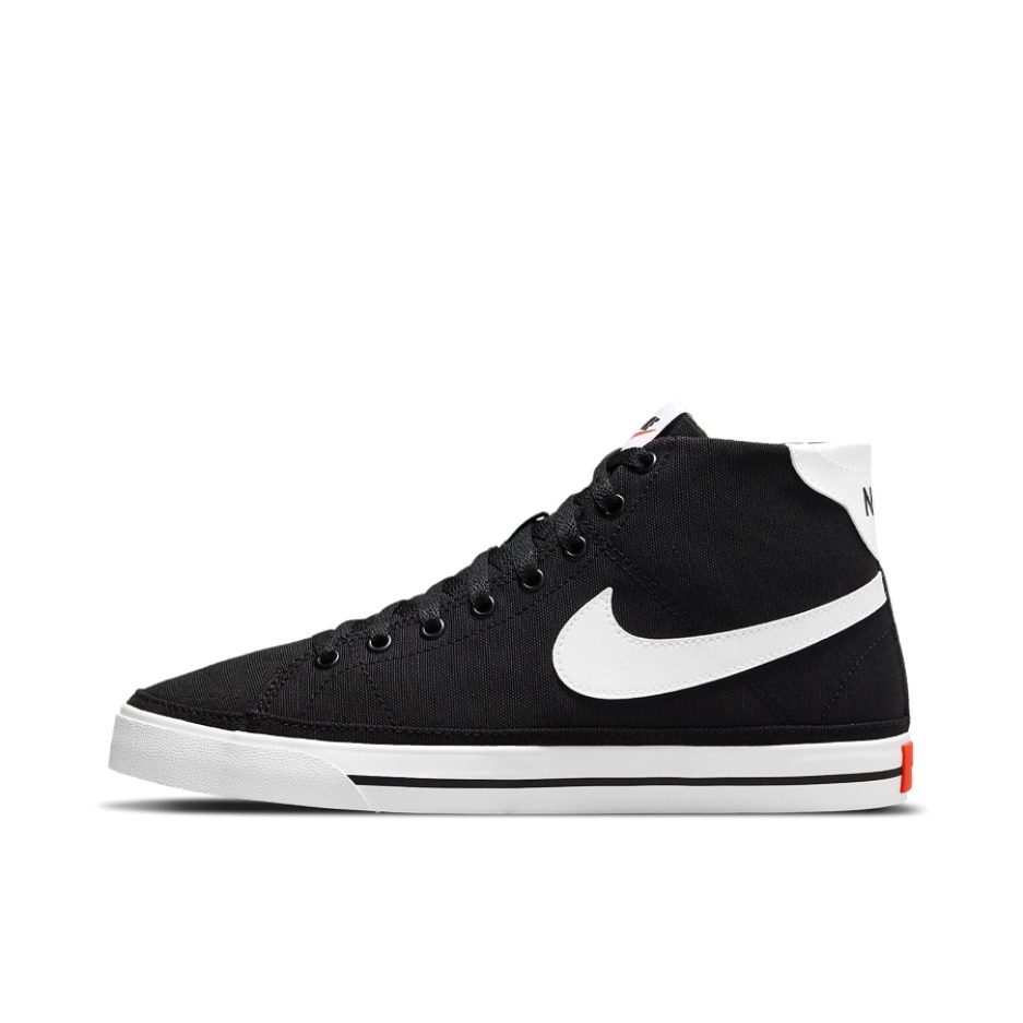 推荐商品：Nike Court Legacy Canvas 防滑耐磨 轻便透气 休闲 板鞋 黑色/白色